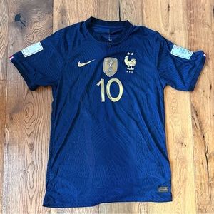 Mbappe 10 France 2022 World Cup Final Jersey